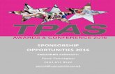 SPONSORSHIP OPPORTUNITIES 2016 · • Headline logo as ‘onference sponsor’ on all pre-event literature and online information to include registration, adverts in sector magazines,