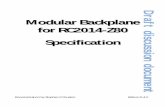 Modular Backplane Draft for RC2014-Z80 Specification · This document describes a modular backplane system designed for RC2014-Z80 systems. In order to describe this system it is