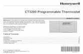 69-1631 - CT3200 Programmable Thermostat - Honeywell · If you have three wires for heating only and can operate the fan using the fan ON switch, the 3200 Thermostat will work with