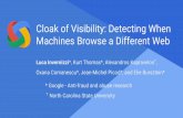 Cloak of Visibility: Detecting When Machines Browse a Different … · Baidu Ask Rambler DirectHit Theoma. Technique: browsing pattern cloaking GET / GET /clicked Set-Cookie: now()