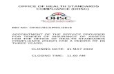ohsc.org.za · Web viewOFFICE OF HEALTH STANDARDS COMPLIANCE (OHSC) BID NO: OHSC/01/APRIL/2019. APPOINTMENT OF THE SERVICE PROVIDER FOR TENDER OF . INSURANCE OF ASSETS FOR THE . OFFICE