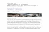 Topical Studies in Urbanism: Urban Innovation and ... · Urban Innovation and Entrepreneurship in Contemporary China ... the ambitious but genuine mentality to affect ... should be