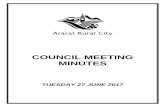 COUNCIL MEETING MINUTES - ARARAT Reports only.pdf · Mr Tim Day - Executive Manager ... KORS will also challenge the granting of a borrow-pit permit in VCAT; ... At the Special Council