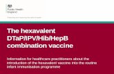 The hexavalent DTaP/IPV/Hib/HepB combination vaccine · e.g. prevalence rates in antenatal women vary from 0.05 to 0.08% in some rural areas but rise to 1% or more in certain inner
