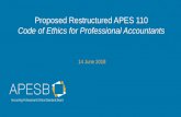Proposed Restructured APES 110 Code of Ethics for ... · This set of PowerPoint slides has been developed by APESB Technical Staff using some of the resources developed by the IESBA