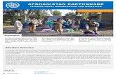 AFGHANISTAN EARTHQUAKE - International Organization for ... · ANDMA, ARE, PIN, ARS and DoA initiated an assessment on 28 October. So far, 458 families have been found to be affected,