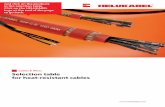 Selection table for heat-resistant cables - HELUKABEL · These halogen-free, cross-linked and temperature resistant wiring and control cables with enhanced fire-behaviour properties