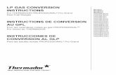 LP GAS CONVERSION INSTRUCTIONS Modèles/ · LP GAS CONVERSION INSTRUCTIONS For THERMADOR ... damage, personal injury or loss of life. The qualified service agency is responsible for