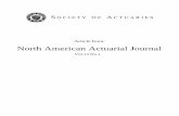 Article from: North American Actuarial Journalandrewc/papers/naaj2009.pdf · 2NORTH AMERICAN ACTUARIAL JOURNAL,VOLUME 13, NUMBER 1 model selection criteria to compare and rank a variety