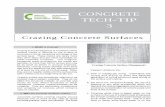 CONCRETE TECH-TIP 3atlanticconcrete.ca/images/Concrete_Tips/Tip_3_Crazing_Concrete_Surfaces.pdf · to crazing, dusting and other defects. d. Sprinkling cement on the surface, to dry