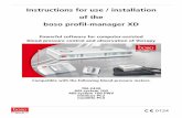 Instructions for use / installation of the - boso · Instructions for use / installation of the boso profil-manager XD Powerful software for computer-assisted blood pressure control