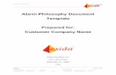 Alarm Philosophy Document Template Prepared for: Customer ... · exida consulting LLC Customer Company Name Alarm Philosophy Document Exida Page 3 of 93 Main Offices Service Centers
