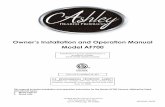 Owner’s Installation and Operation Manual Model AF700 · This manual includes Installation and operation instructions for the Model AF700 Furnace utilizing the listed operational