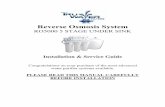 Reverse Osmosis System - Tru Water RO5000 Installation Instructions.pdf · Reverse Osmosis System RO5000 5 STAGE UNDER SINK Installation & Service Guide Congratulations on your purchase