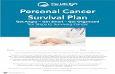 Personal Cancer Survival Plan - liferaftgroup.org · I will work to control my medical care I will negotiate timely test results appropriate to my personal anxiety level I will allow