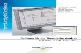 Thermal Analysis Excellence Schweizer Qualität - mt.com · n Erfüllung von 21 CFR Part 11 – unterstützt Audit-Trail und elektronische Unterschriften n Modulares Konzept – ermöglicht