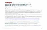 MYOB Accounting v16 and MYOB Accounting Plus v16: Release ...myob.com/images/support_notes/Acc_Acc+_v16_Release_Notes.pdf · MYOB Accounting Plus v16 MYOB Accounting v16 1 MYOB Accounting