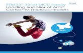 STM32 32-bit MCU family Leading supplier of Arm Cortex -M ... · Releasing your creativity By choosing one of ST’s microcontrollers for your embedded application, you gain from