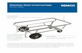 Stainless Steel Undercarriage - grainger.com · This tall, stainless steel undercarriage features caster wheels that are impervious to meat fat and bearings equipped with grease fittings.