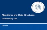 Algorithms and Data Structures - Institut für Informatik fileUlf Leser: Algorithms and Data Structures, Summer Semester 2017 2 Content of this Lecture • ADT List • Using an Array