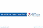 Anbindung von Payback bei myToys - doag.org · 1 © 2017 APPS ASSOCIATES LLC appsassociates.com Anbindung von Payback bei myToys November 23, 2017