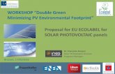 Proposal for EU ECOLABEL for SOLAR PHOTOVOLTAIC panels · NB : PV panels are currently excluded from RoHS compliance INES –May 17 th 2016 ECOLABEL PROPOSAL FOR PHOTOVOLTAIC PANELS