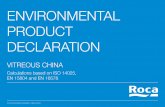 ENVIRONMENTAL PRODUCT DECLARATION - roca.pt fileEnvironmental product declaration. Vitreous china. 2/11 2.4 PLACING ON THE MARKET / APPLICATION RULES The vitreous china sanitary ware
