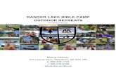 RANGER LAKE BIBLE CAMP OUTDOOR RETREATS · 315 Lenore Drive, Saskatoon, SK S7K 7Z5 p: 888-406-1733 f: 888-349-6188 info@rlbc.ca rlbc.ca . Table of Contents Welcome Page 3 Outdoor
