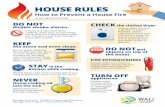 FIre E WALI - walicanada.ca fileHOUSE RULES How to Prevent a House Fire for your agricultural housing DO NOT disable smoke alarms. If these are activated while cooking, check your