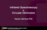 Infrared Spectroscopy Circular Dichroism - EMBL Hamburg · Electromagnetic spectrum: Infrared Spectroscopy Functional groups absorb IR radiation Induced vibrational excitation Wavelength