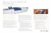 Xerox Color C60/C70 Pro Printer · When combined with the EFI™ Print Server, the Color C60/C70 Pro provides a paper catalog—a centralized paper warehouse database that stores