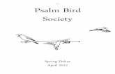 1 Psalm Bird Societypsalmbirdsociety.webstarts.com/uploads/april_2012_fin.pdf7 Flight Risk Hundreds of loads of laundry done, lunches packed, dinners made, Nights spent talking instead