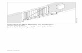 Instructions for Fitting, Operating and Maintenance Hinged ... · TR10A077 RE / 07.2010 Instructions for Fitting, Operating and Maintenance Hinged gate operator Instructions de montage,