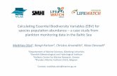 Calculang Essen&al Biodiversity Variables (EBV) for ... · Calculang Essen&al Biodiversity Variables (EBV) for species populaon abundance – a case study from plankton monitoring