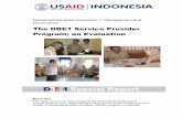 The DBE1 Service Provider Program; an Evaluation · 2 Pusat Telaah dan Informasi Regional The Sampoerna Foundation program was evaluated in workshops held at the SSE campus in Jakarta