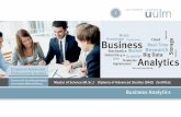 rz 122017 saps-businessanalytics - Uni Ulm Aktuelles · 2 Unser Angebot z Berufsbegleitend Studieren Für den Studiengang Business Analytics nutzen wir ein E-Learning-Konzept, das