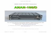 ANAN-100/D DDC/DUC Transceiver - -> RadioManual.eu · Apache Labs ANAN-100/D ANAN-100/D DDC/DUC Transceiver This document uses the words Apache ANAN-10, ANAN-100 and ANAN-100/D in