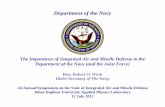 (7) Importance of IAMD to the USN - The Hon Robert O Work ... · The Importance of Integrated Air and Missile Defense to the Department of the Navy (and the Joint Force) Hon. Robert