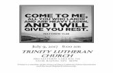 Trinity Lutheran Church719b9b6e6951f8719a6c-631724108d5e0fc8d9845c22c9729297.r71.cf2.rackcdn.com/... · 2 The Fifth Sunday after Pentecost Divine Service Setting 1 (LSB pg 151) July