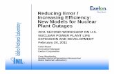 Reducing Error /Reducing Error / Increasing Efficiency ... - MOSER - 2011 Second Workshop.pdf · • Currentlyyg g g g p gathering information from Exelon Outage managers and processes.