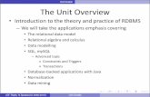 The Unit Overview - University of Western Australiateaching.csse.uwa.edu.au/units/CITS2232/lectures/db-review.pdfThe Unit Overview •Introduction to the theory and practice of RDBMS