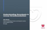 Understading thrombosis in venous tromboembolism · João Morais Head of Cardiology Division and Research Centre Leiria Hospital Centre Portugal Understanding thrombosis in venous