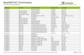 Analgesic Misc Butalbital-APAP-Caffeine Fioricet 50 mg-325 ... · HealthPAC Formulary Current as of January 2019 Class I Class II Generic Name Brand Name Strength Adrenals Fludrocortisone