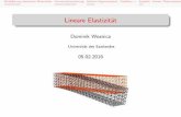 Dominik Woznica - Universität des Saarlandes Modellierung elastischer Materialien Variationsformulierung Galerkin-ApproximationFreeFem++ Ausblick: Lineare Thermoelastizit at Quellen