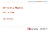 DUNE DAQ Meeting Felix+DPM - indico.fnal.gov · Tech. proposal assumes 4 x DPM per APA. Aim for 1 x DPM per APA Aim for 1 x DPM per APA Initial firmware results show compression ,