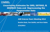 Uncertainty Estimates for SIRS, SKYRAD, & GNDRAD Data and ... · Uncertainty Estimates for SIRS, SKYRAD, & GNDRAD Data and Reprocessing the Pyrgeometer Data (Presentation), NREL (National