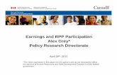 Earnings and RPP Participation Alex Grey* Policy Research ...sociology.uwo.ca/cluster/en/documents/2010socioeconpapers/grey...productivity) would this explain lack of RPP coverage?