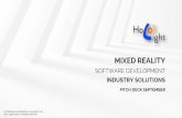 SOFTWARE DEVELOPMENT - fmi.fh-kufstein.ac.at fileHolo-Light focuses only on industry end-user software solutions in Mixed Reality with the goal to develop product solutions and the