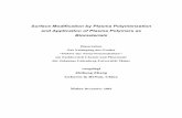 Surface Modification by Plasma Polymerization and ...· Surface Modification by Plasma Polymerization