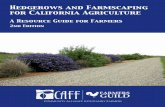 Hedgerows and Farmscaping for California Agriculture · CAFF builds sustainable food and farming systems through policy advocacy and on-the-ground programs that create more resilient